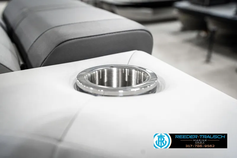 Slide: The Image of 2025 Bennington 23 S CRUISE boat interior with stainless steel cup holder. - 46