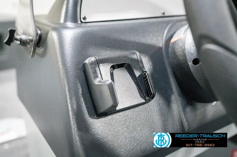 Slide: The Image of 2025 Lund 1600 Fury dashboard detail with accessory mount. - 29