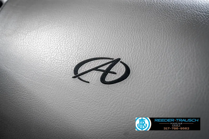 Slide: The Image of 2023 Avalon 2380 VLS logo on gray leather surface. - 45