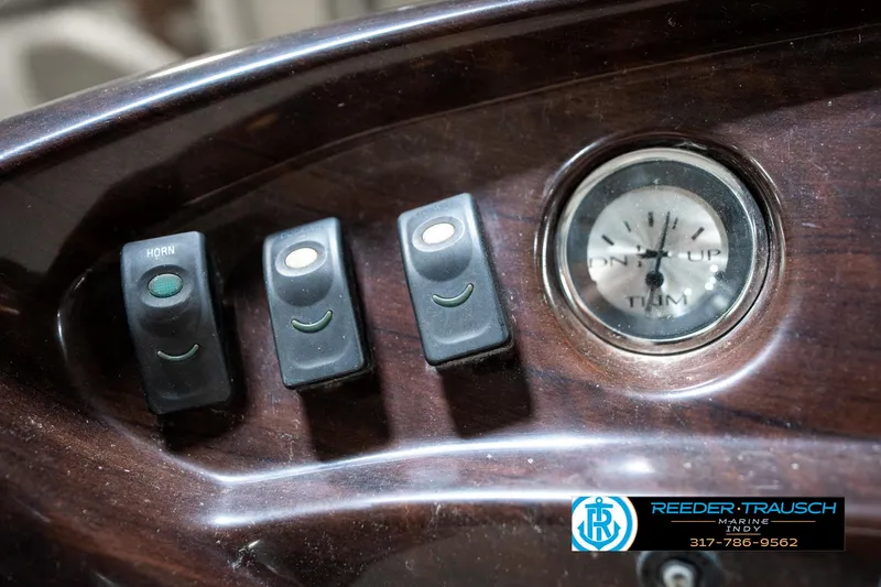 Slide: The Image of Dashboard of 2011 Bennington 20 SFI boat with switches and gauge. - 35