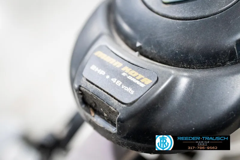 Slide: The Image of Close-up of a 2011 Bennington 17 Sli boat control panel with branding details. - 46