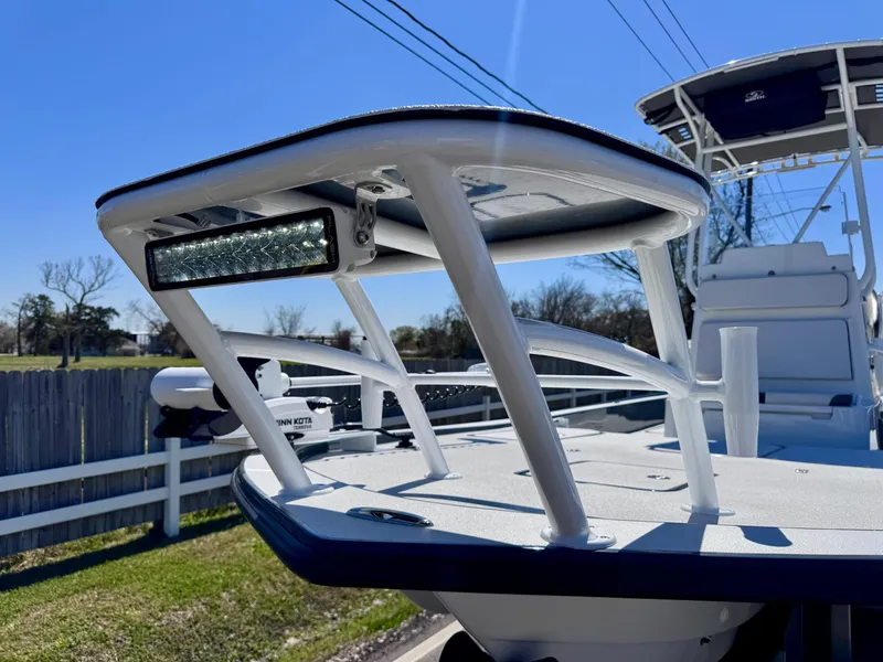 Slide: The Image of 2024 Shallow Sport 25 X3 boat with LED light bar and sleek design. - 19