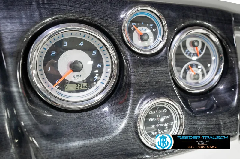 Slide: The Image of Dashboard of 2020 Avalon 2485 with RPM and engine gauges. - 36