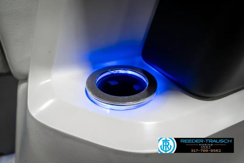 Slide: The Image of Illuminated cup holder in 2020 Avalon 2485 boat interior. - 45