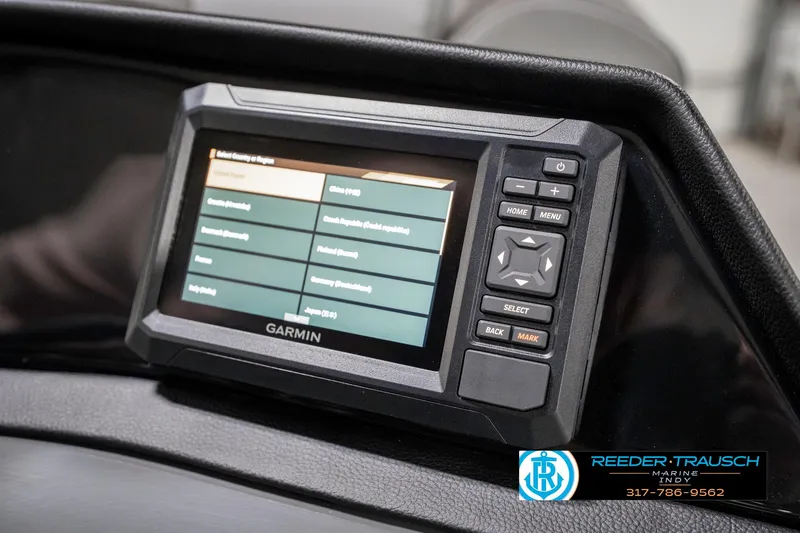 Slide: The Image of Garmin navigation system in 2025 Bennington 18 SLJ boat dashboard. - 38