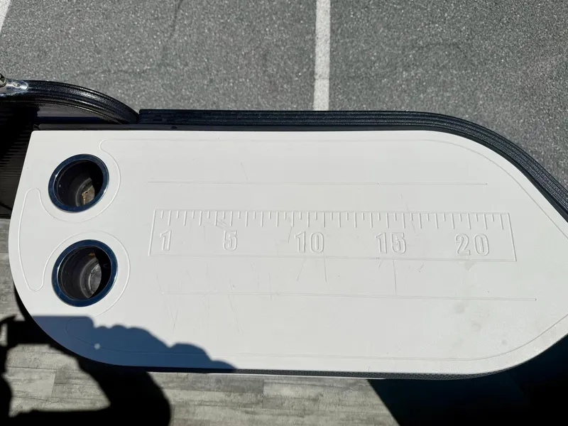 Slide: The Image of 2020 Crest Classic LX Fish 220 SF boat detail with built-in measuring scale. - 15