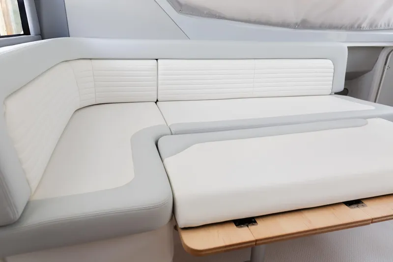 Slide: The Image of Luxurious seating area in 2020 ArrowCat 320 Fly Dual Helm boat. - 8