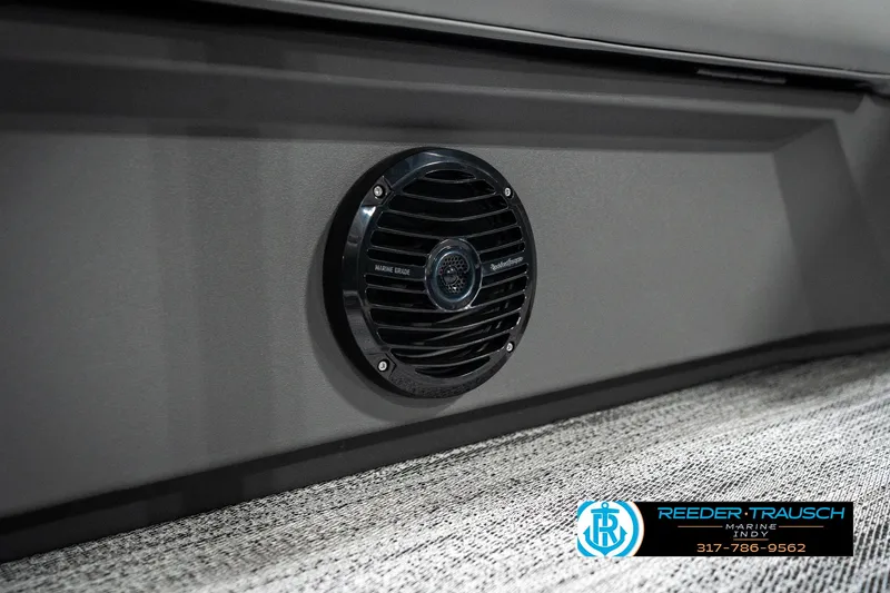 Slide: The Image of Speaker detail on 2025 Bennington 21 SLJ boat interior, featuring sleek design and modern audio system. - 46