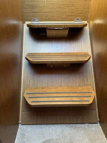 Slide: The Image of Wooden interior steps in a 2023 Bavaria R40 Coupe yacht. - 49