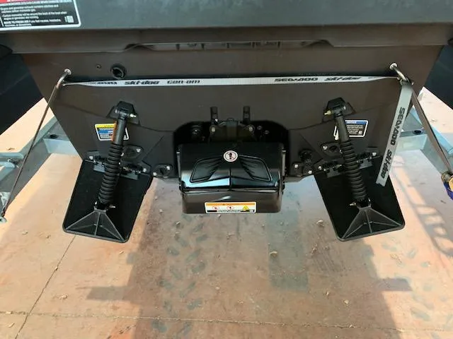 Slide: The Image of 2025 Sea-Doo Switch Fish 18 rear view showing suspension and components. - 11