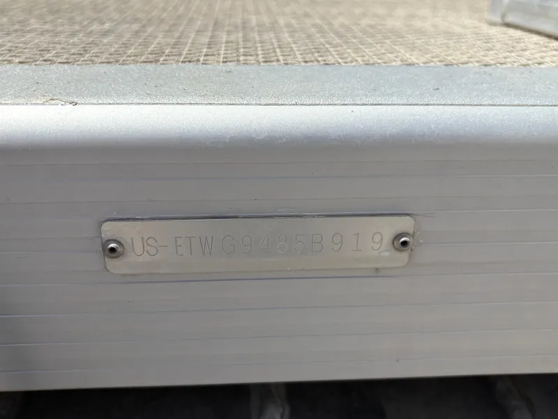 Slide: The Image of 2019 Bennington 23 SXP boat identification plate with serial number. - 13