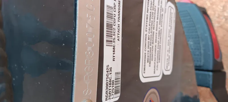 Slide: The Image of 2025 Ranger RT188C model identification plate with serial number and specifications. - 18