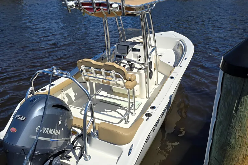 Slide: The Image of 2019 Key West 203 FS boat with Yamaha engine on water. - 18