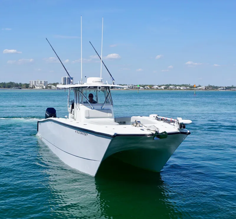 Slide: The Image of 2020 Freeman VH boat cruising on clear blue water under a sunny sky. - 2