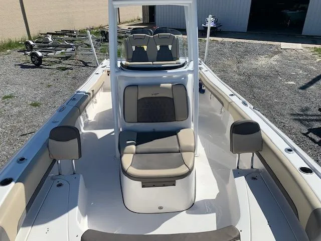 Slide: The Image of 2019 Tidewater 2700 Carolina Custom Bay boat with spacious seating and center console. - 6