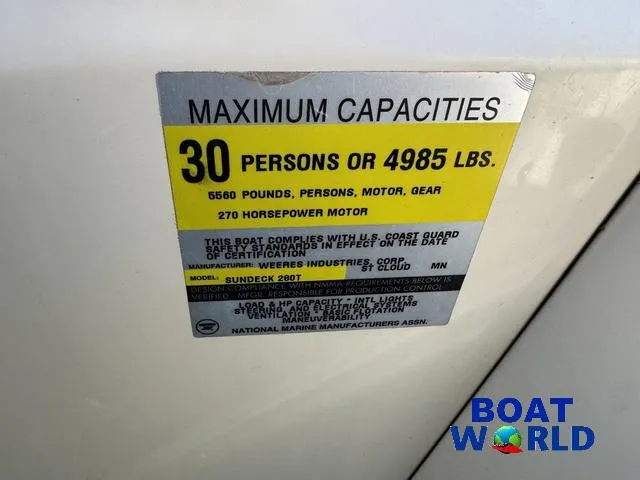 Slide: The Image of Alt text: "2000 Weeres Sundeck 280 with 2021 Honda 100HP 4-Stroke EFI engine." - 37