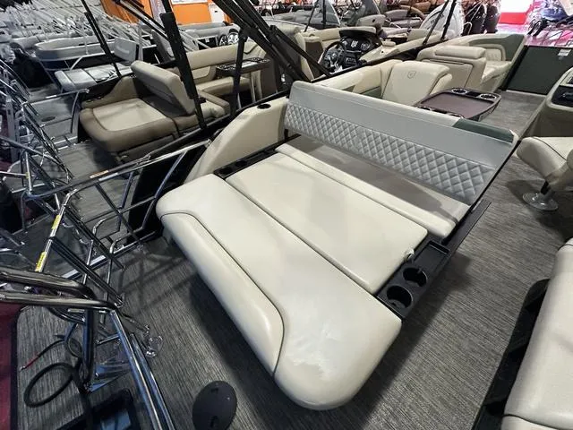 Slide: The Image of 2025 Godfrey Pontoons Sweetwater 2286 SFL interior with luxurious seating and modern design. - 10