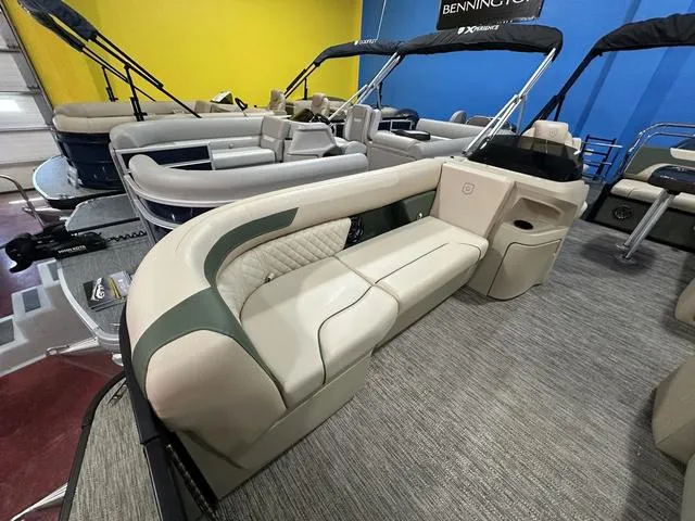 Slide: The Image of 2025 Godfrey Pontoons Sweetwater 2286 SFL Sport Tube, luxurious seating, showroom display. - 21