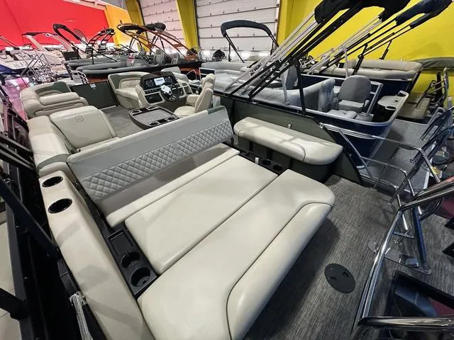 Slide: The Image of 2025 Godfrey Pontoons Sweetwater 2286 SFL Sport Tube, luxurious seating and modern design. - 9