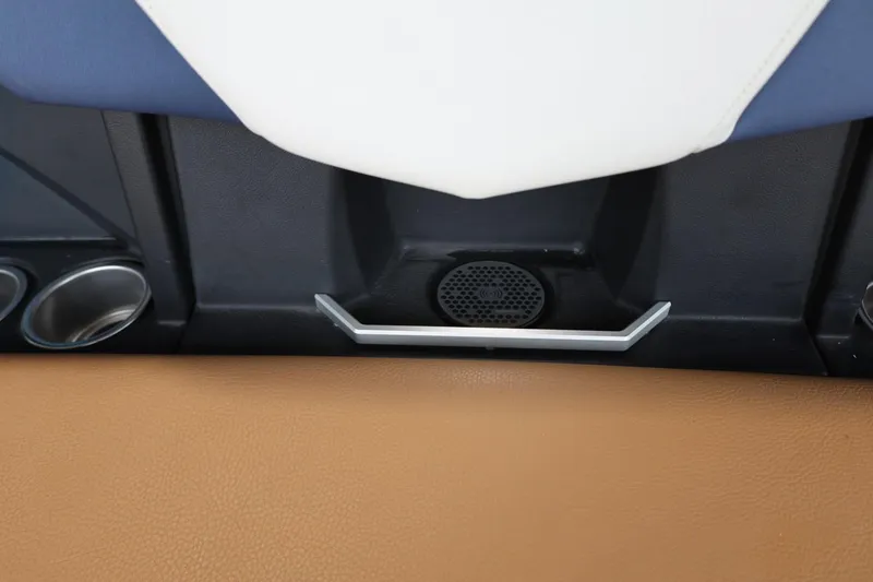 Slide: The Image of Interior detail of 2021 Tigé Z3 boat, featuring speaker and cup holders. - 42