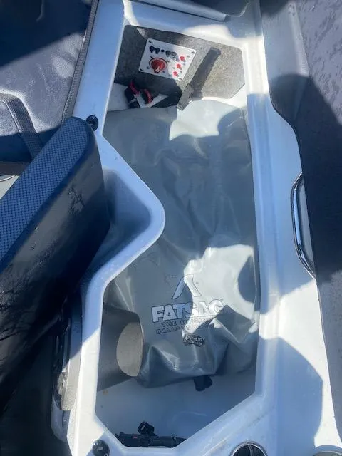 Slide: The Image of Scarab 195 ID 2022 boat interior with FatSac ballast system visible. - 22