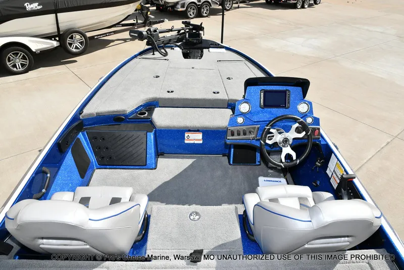 Slide: The Image of 2023 Nitro Z18 Pro boat interior with steering console and seating. - 43