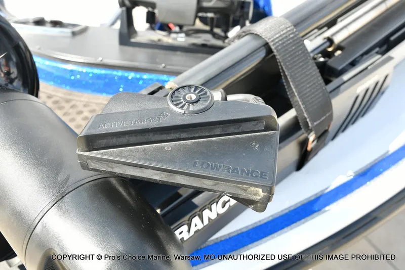 Slide: The Image of Close-up of Lowrance ActiveTarget sonar on 2023 Nitro Z18 Pro boat. - 5