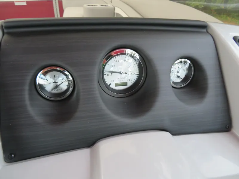 Slide: The Image of Dashboard gauges of a 2021 Bennington 20SLV boat. - 9