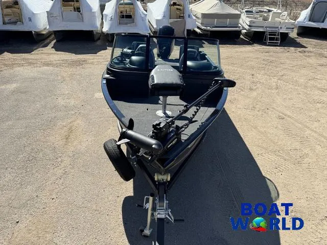 Slide: The Image of 2023 Lund 1675 Adventure Sport boat on trailer at Boat World dealership. - 12