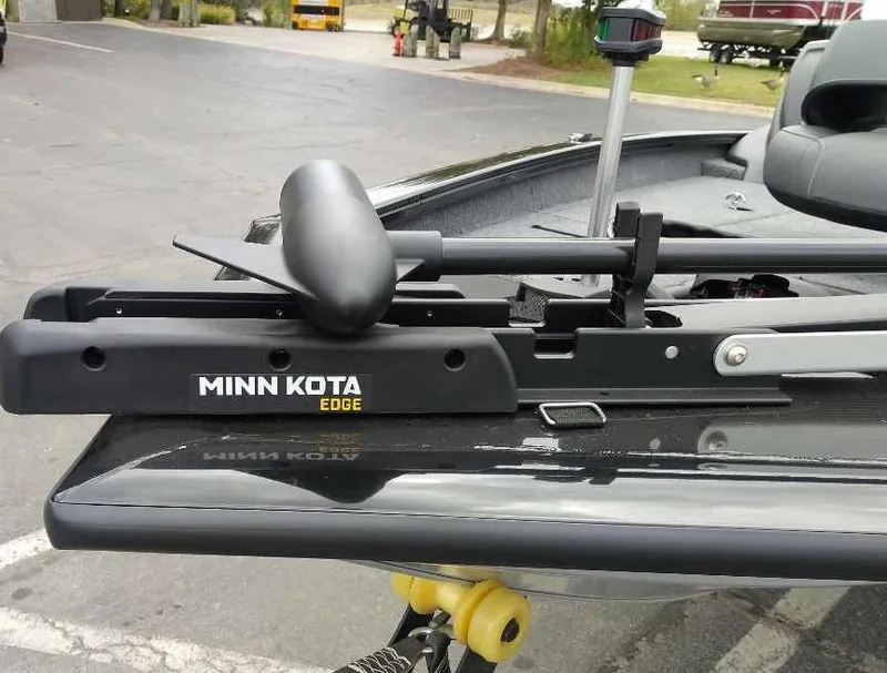 Slide: The Image of Minn Kota Edge trolling motor on 2025 Tracker Pro Team 175 Crappie Edition boat. - 5