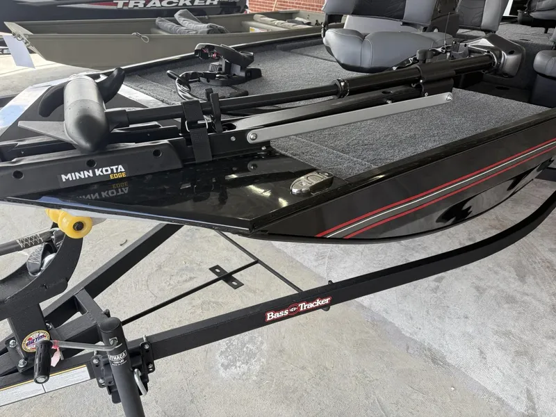 Slide: The Image of 2025 Tracker Bass Tracker Classic XL boat with Minn Kota trolling motor. - 9