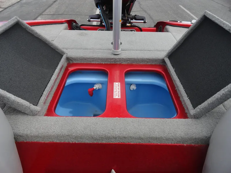 Slide: The Image of 2018 Nitro Z17 boat with open storage compartments, showcasing interior design. - 21