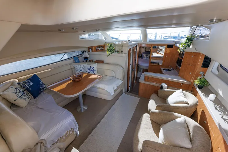 Slide: The Image of Luxurious interior of 2003 Regal Commodore 3880 yacht with elegant seating and decor. - 41