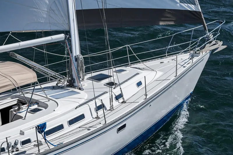 Slide: The Image of Sailing yacht "Carpe Diem," Morgan 45 Catalina, 1992, cruising in San Diego waters. - 14