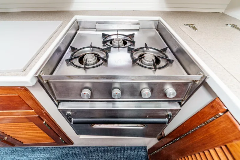 Slide: The Image of Stainless steel stove in 1992 Morgan 45 Catalina yacht kitchen. - 39