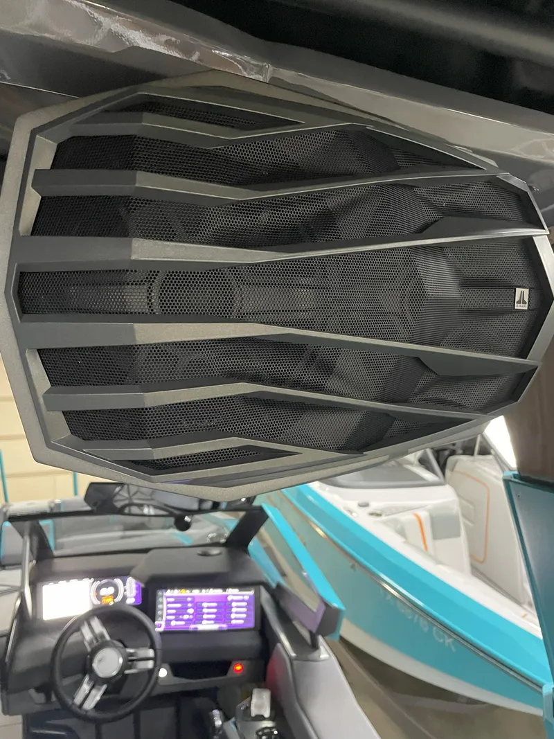 Slide: The Image of 2024 Nautique Super Air Nautique G23 Paragon interior with advanced speaker system. - 17