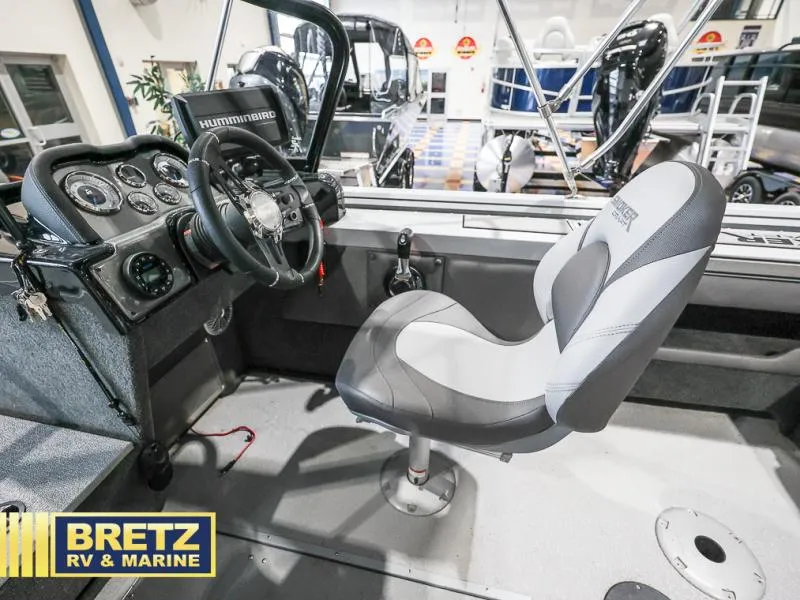 Slide: The Image of 2020 Pro Angler XL 182 XL boat interior with steering wheel and seat at Bretz RV & Marine. - 14