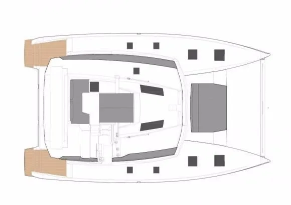 Slide: The Image of Fountaine Pajot Saona 47 Deck Layout Plan - 93