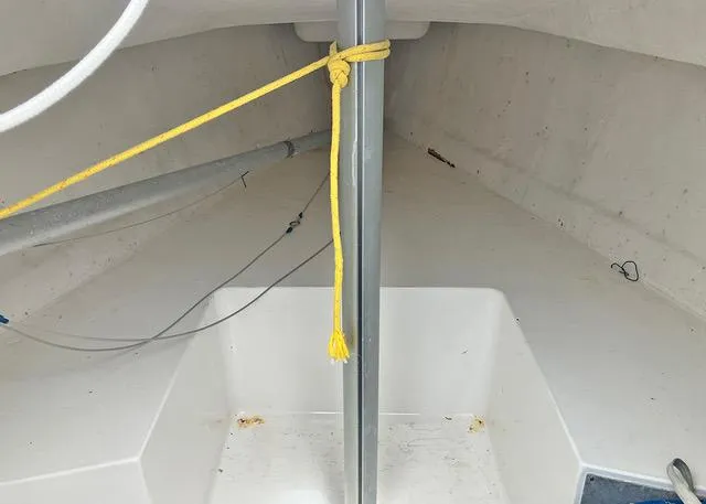 Slide: The Image of Interior of a 2007 Colgate Sloop sailboat, featuring a clean, minimalist design. - 6