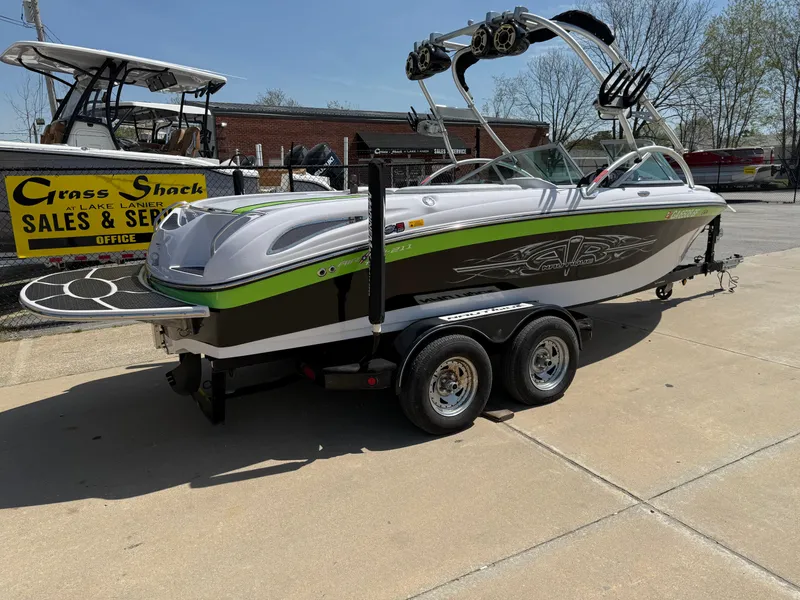 Slide: The Image of 2007 Nautique Air SV-211 boat on trailer at sales lot. - 6