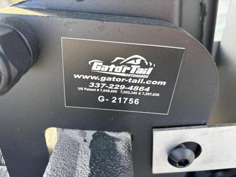 Slide: The Image of Gator-Tail Outboards label on Havoc Boats 1653 MSTC, 2025 model. - 14