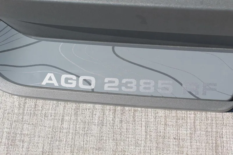 Slide: The Image of 2025 Avalon GEO FISH REAR FISH boat model, AGO 2385 PF, close-up view. - 32