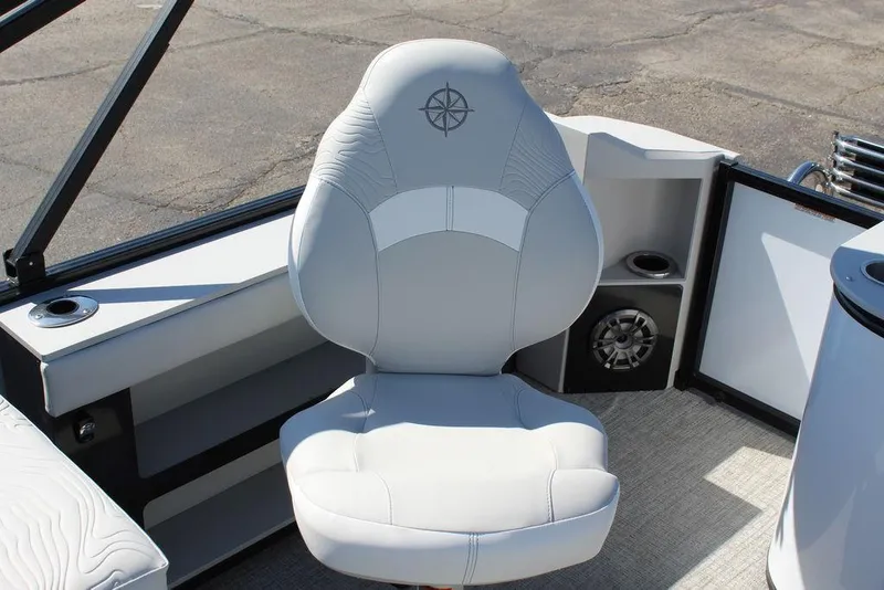 Slide: The Image of Luxurious seating on 2025 Avalon GEO FISH REAR FISH boat, featuring modern design and comfort. - 13