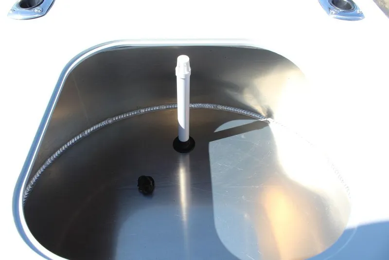 Slide: The Image of 2025 Avalon GEO FISH REAR FISH boat livewell with drain and aerator. - 17