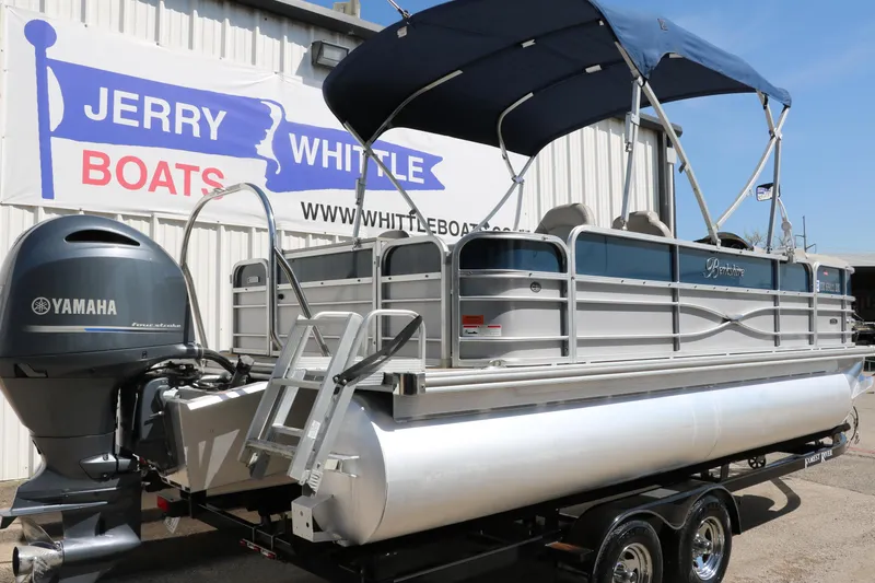 Slide: The Image of 2017 Berkshire 211RFC CTS pontoon boat with Yamaha engine at Jerry Whittle Boats dealership. - 3