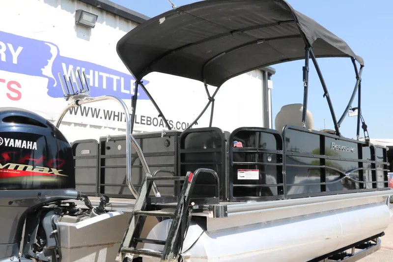 Slide: The Image of 2019 Berkshire 211RFC CTS pontoon boat with Yamaha engine at Whittle Boats dealership. - 3