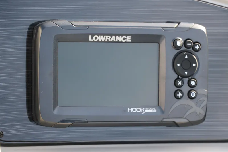 Slide: The Image of Lowrance Hook Reveal fish finder on 2025 Sylvan Mirage 820 Party Fish Premium Pontoon. - 37