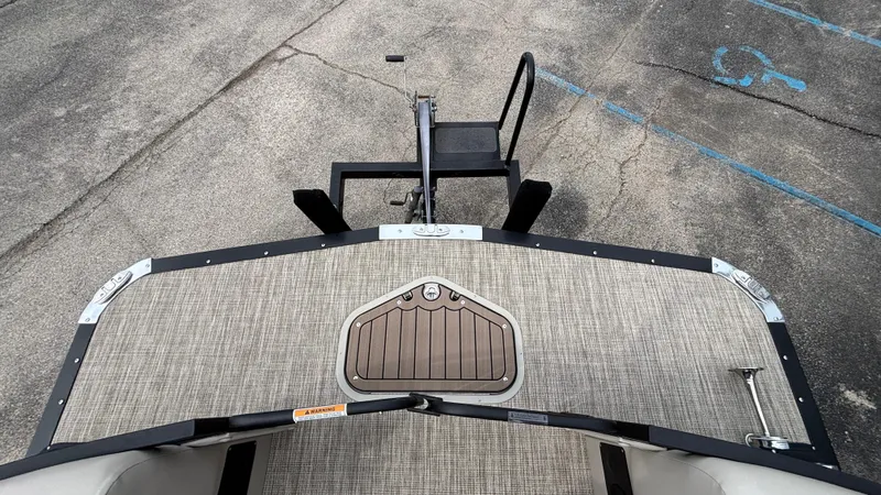 Slide: The Image of 2025 JC Neptoon 25TT Sport boat deck with trailer hitch, top view. - 40