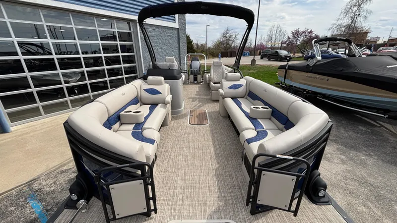 Slide: The Image of 2025 JC Neptoon 25TT Sport pontoon boat with spacious seating and modern design. - 44