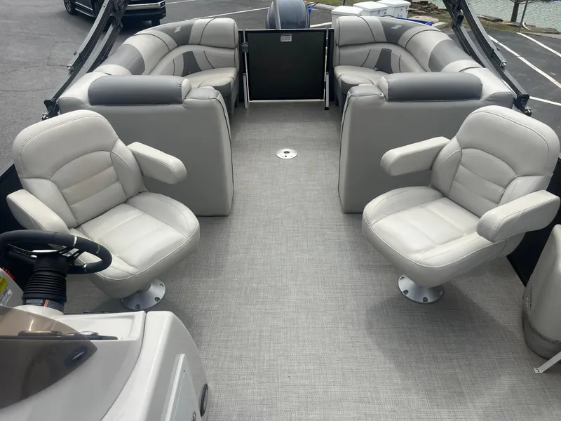 Slide: The Image of 2019 Starcraft EXS 3 boat interior with plush seating and modern design. - 16
